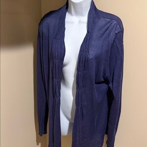 Banana Republic Blue Open-Front Cardigan